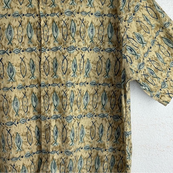 Vintage Pierre Cardin Men’s Shirt XL  100% Cotton Abstract Bohemian Menswear - Picture 5 of 8